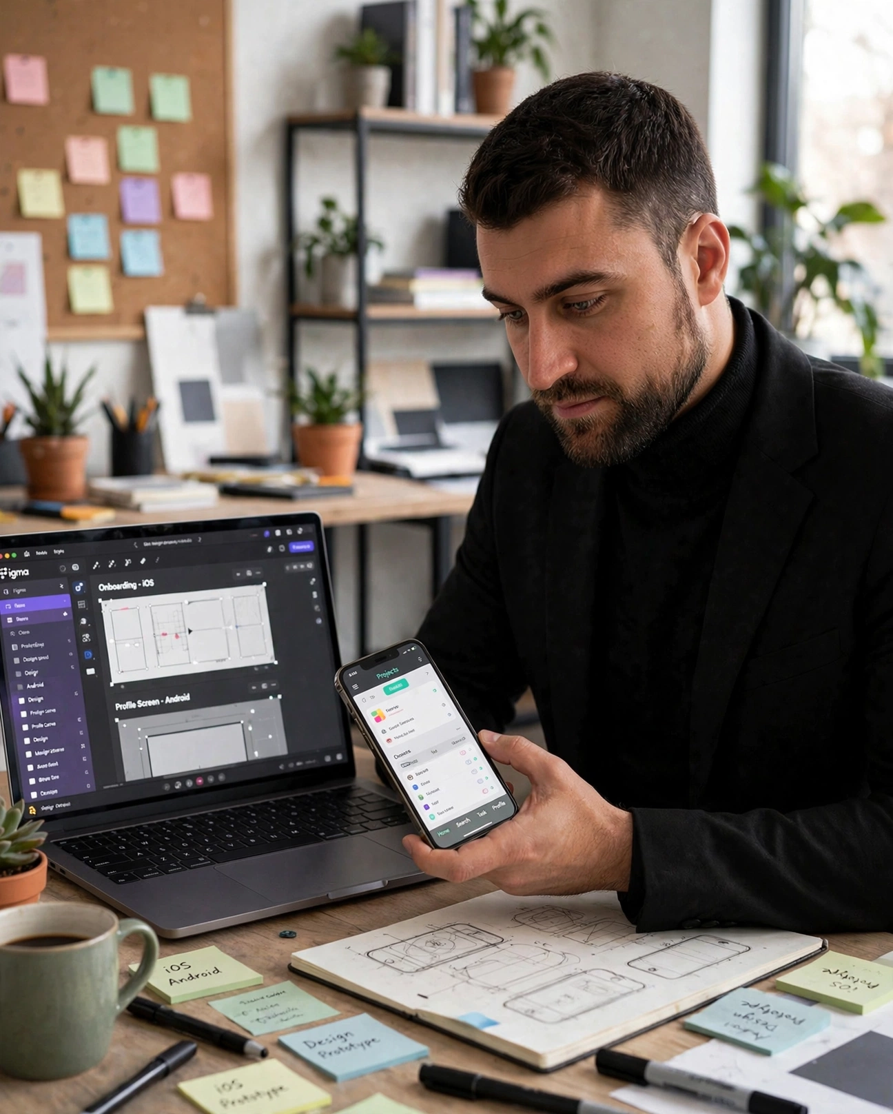 App designer in a creative studio