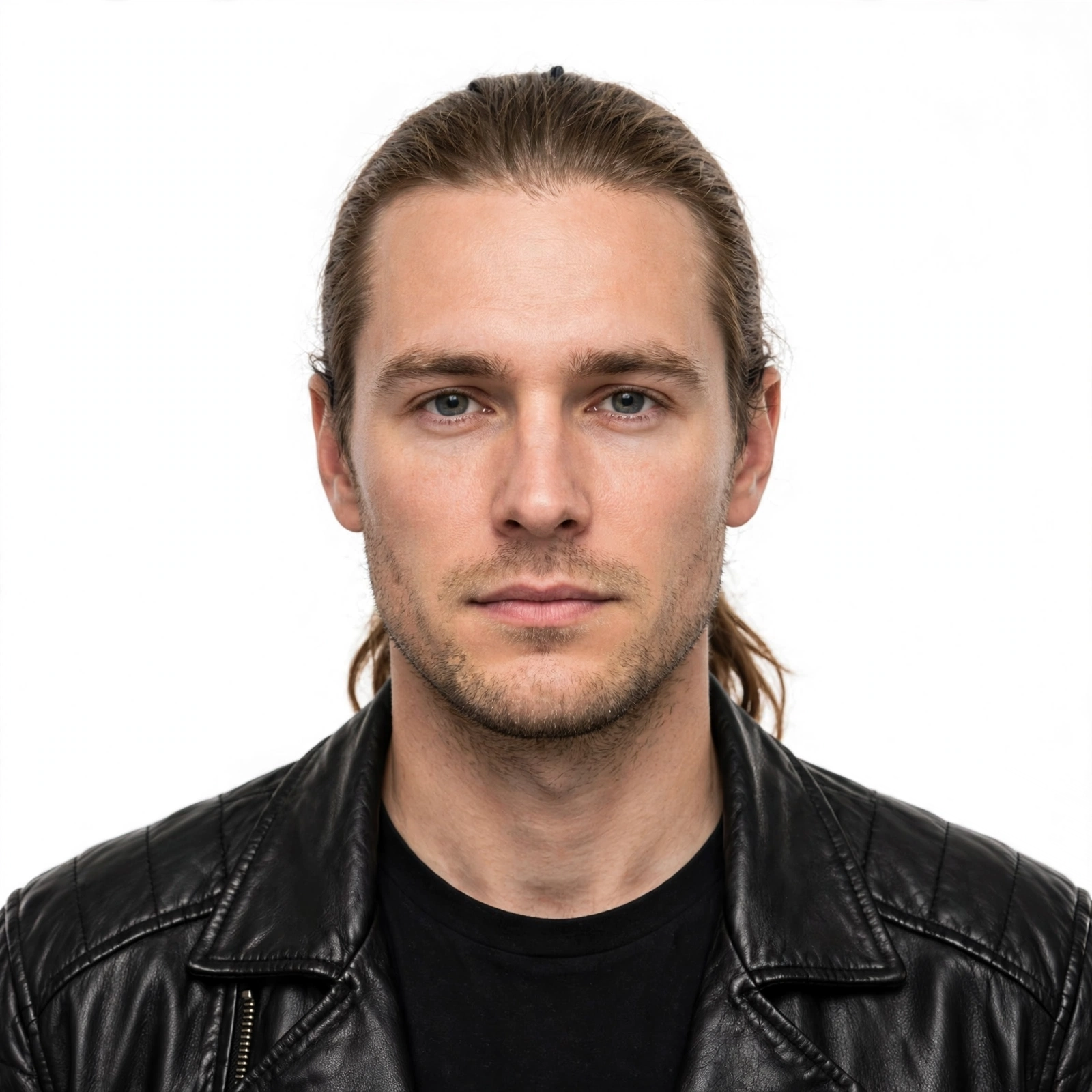 Passport-style headshot of a man