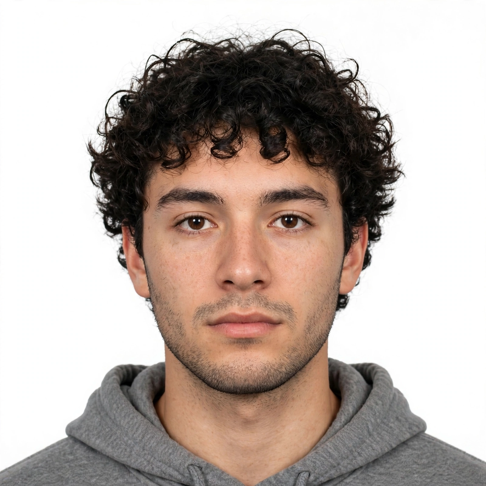 Passport-style studio headshot
